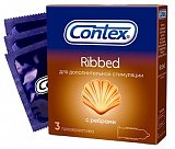 Contex (Контекс) презервативы Ribbed с ребрышками 3шт