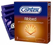 Купить contex (контекс) презервативы ribbed с ребрышками 3шт в Кстово
