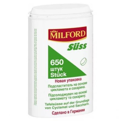 Купить milford (милфорд) заменитель сахара зюсс, таблетки, 650 шт в Кстово