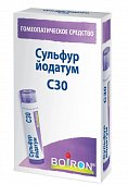 Купить сульфур йодатум с30 гомеопатические монокомпонентный препарат минерально-химического происхождения, гранулы гомеопатические 4 гр в Кстово