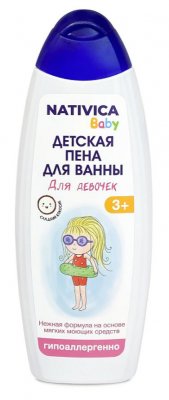 Купить nativica baby (нативика) детская пена для ванны для девочек 3+, 430мл в Кстово