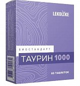 Купить биостандарт таурин 1000 леколайк (lekolike), таблетки массой 600 мг 60шт. бад в Кстово