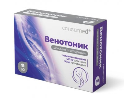 Купить венотоник (диосмин+гесперидин) консумед (consumed) 500мг, таблетки, 60 шт бад в Кстово
