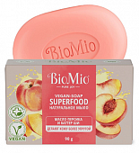 Купить biomio (биомио) bio-soap superfood мыло натуральное с маслом персика и баттером ши 90г в Кстово
