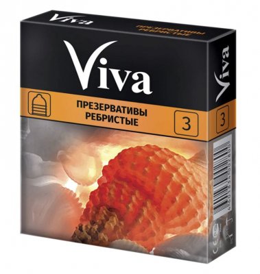 Купить viva (вива) презервативы ребристые 3шт в Кстово