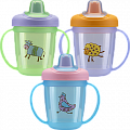 Курносики поильник-непроливайка с ручками и крышечкой с 6 мес 250мл (17021)