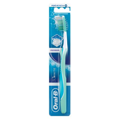 Купить oral-b (орал-би) зубная щетка 3d white отбеливание средняя, 1 шт в Кстово