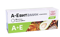 Купить комплекс а+е витамин, капсулы 270мг, 20 шт бад в Кстово