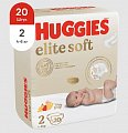 Huggies (Хаггис) подгузники EliteSoft 2, 4-6кг 20 шт
