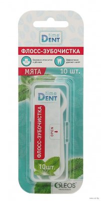 Купить таймдент (timedent) флосс-зубочистки мята 10 шт в Кстово