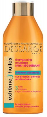 Купить dessange (дессанж) шампунь экстремальное восстановление для сильно поврежденных волос экстрим 3 масла, 250мл в Кстово