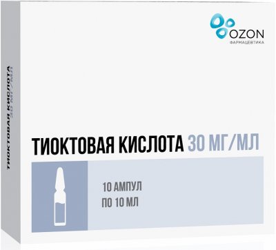 Купить тиоктовая кислота, концентрат для приготовления раствора для инфузий 30мг/мл, ампулы 10мл, 10 шт в Кстово