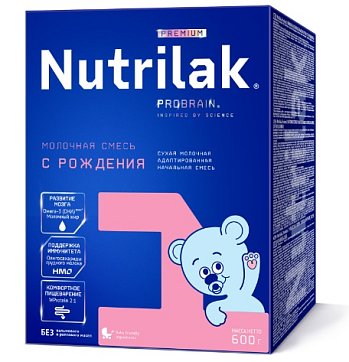 Нутрилак Премиум 1 (Nutrilak Premium 1) молочная смесь с рождения, 600г