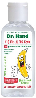 Купить доктор хэнд, гель д/рук антибакт. дет. веселый банан, 50мл (николь ооо, россия) в Кстово