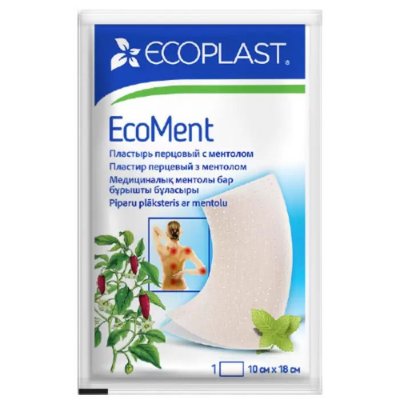 Купить ecoplast ecoment пластырь перцовый с ментолом 10 х 18см в Кстово