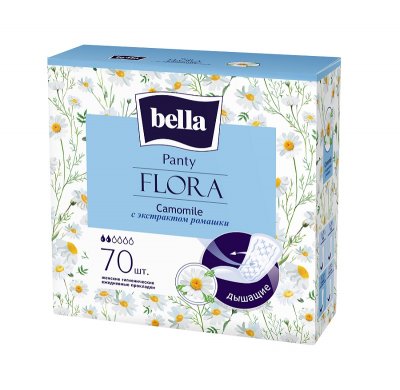 Купить bella (белла) прокладки panty flora с экстрактом ромашки 70 шт в Кстово