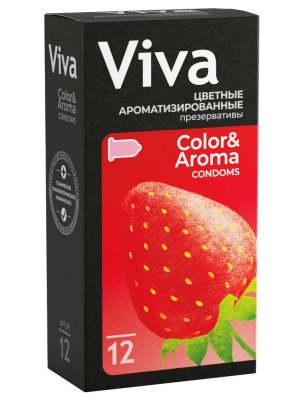 Купить viva (вива) презервативы ароматизированные цветные 12шт в Кстово
