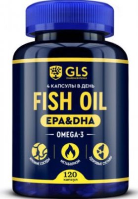 Купить gls (глс) омега-3 fish oil, капсулы массой 720мг, 120 шт бад в Кстово