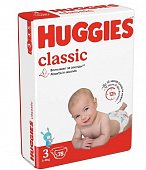 Купить huggies (хаггис) подгузники классик 3, 4-9кг 78 шт в Кстово