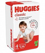 Купить huggies (хаггис) подгузники классик 4 7-18кг 14шт в Кстово