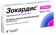 Купить зокардис плюс, таблетки покрытые пленочной оболочкой 12,5 мг+30 мг, 28 шт  в Кстово