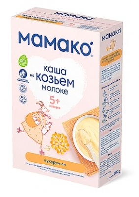 Купить мамако каша кукурузная с пребиотиками на козьем молоке с 5 месяцев, 200г в Кстово
