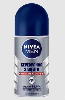 Купить nivea (нивея) для мужчин дезодорант шариковый серебряная защита, 50мл в Кстово