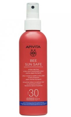 Купить apivita (апивита) bee sun safe спрей для лица и тела ультралегкий солнцезащитный тающий, 200 мл spf30 в Кстово