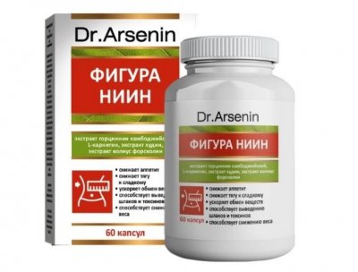 Купить фигура-ниин dr arsenin (др арсенин), капсулы 500мг 60 шт бад в Кстово