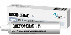 Купить диклофенак, мазь для наружного применения 1%, туба 30г в Кстово