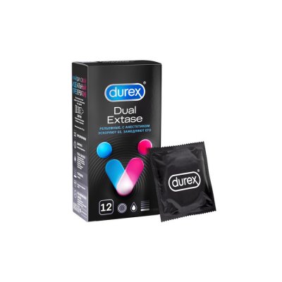 Купить durex (дюрекс) презервативы dual extase 12шт в Кстово