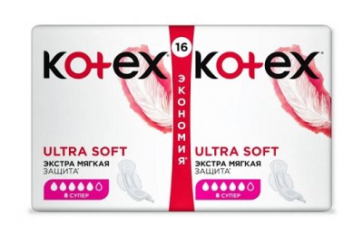 Купить kotex ultra soft (котекс) прокладки супер 16шт в Кстово