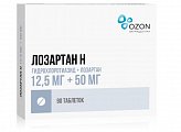 Купить лозартан-н, таблетки, покрытые пленочной оболочкой 50мг+12,5мг, 90 шт в Кстово