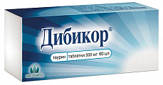Купить дибикор, таблетки 500мг, 60 шт в Кстово