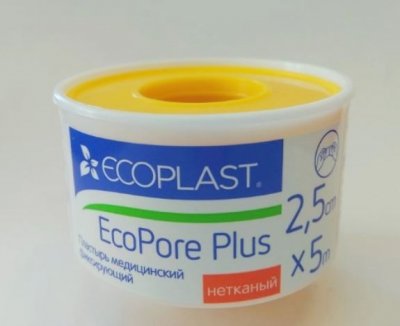 Купить ecoplast медицинский фиксирующий нетканый 2,5см х 5м в Кстово