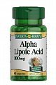 Купить nature's bounty (нэйчес баунти) альфа-липоевая кислота 100мг, капсулы 60 шт бад в Кстово
