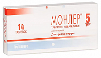 Купить монлер, таблетки жевательные 5мг, 14 шт в Кстово