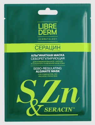 Купить librederm seracin (либридерм) маска альгинатная себорегулирующая для проблемной кожи, 30г в Кстово