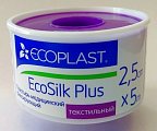 Ecoplast EcoSilk Plus медицинский фиксирующий текстильный 2,5см х 5м