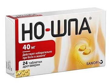 Но-шпа, таблетки 40мг, 24 шт