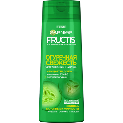 Купить garnier fructis (гарньер фруктис) шампунь для волос огуречная свежесть 400мл в Кстово