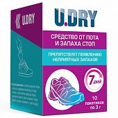 Купить u.dry дезодорант для ног пакетики 3г, 10 шт в Кстово