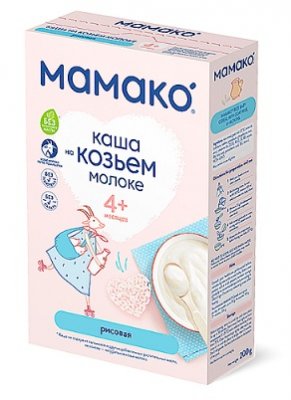 Купить мамако каша рисовая на козьем молоке с 4 месяцев, 200г в Кстово