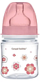 Купить canpol (канпол) бутылочка easystart newborn baby с широким горлышком антиколиковая с рождения, 120 мл, 35/216 розовый в Кстово