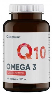 Биафишенол Омега3 Коэнзим, капсулы 350мг, 240 шт БАД
