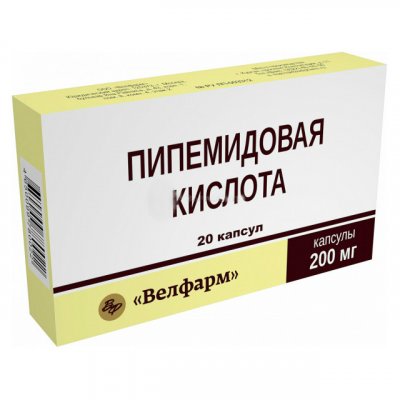Купить пипемидовая кислота, капс 200мг №20 (велфарм ооо, россия) в Кстово