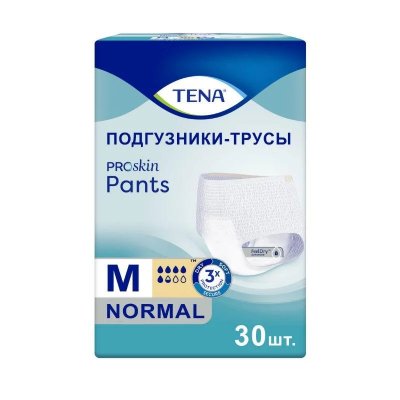 Купить tena proskin pants normal (тена) подгузники-трусы размер m, 30 шт в Кстово