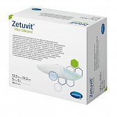 Купить silicone plus zetuvit (цетувит) повязка суперабсорбирующая с контактным слоем из силикона 12,5см х12,5см, 10 шт в Кстово