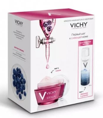Купить виши идеалия (vichy idealia) набор: крем для нормальной и комбинированной кожи 50мл+термальная вода  в Кстово