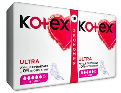 Купить kotex ultra (котекс) прокладки супер 16шт в Кстово